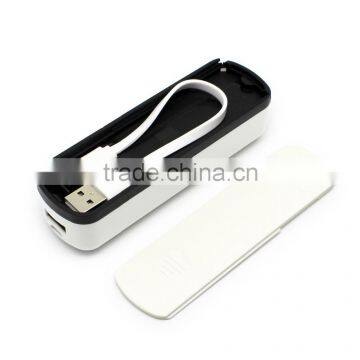 Mini power bank 2500mAh 8GB memory Power bank promotion of Consumer electronics mobile charger built in Micro usb cable