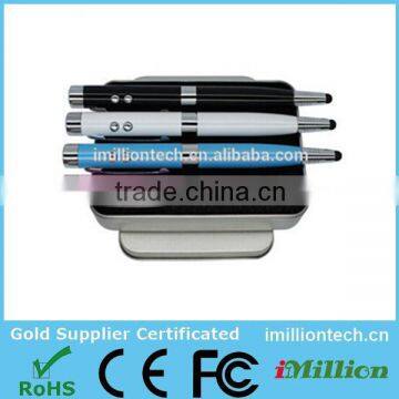 4 in 1 Stylus USB Touch Pen with pen drive & laser pointer &ball point pen