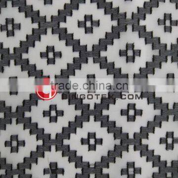 Wholesale 75D Polyester Jacquard Cationic Cross Plaid honeycomb Fabric For Garment