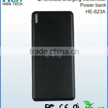 Capacity 10000mAh Li-ion polymer battery DC 5V 2A power bank wireless charger