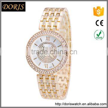 Doris Watch new models luxury fashions wholesale oem watch gold plated bangle bracelet