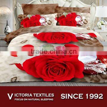 100% microfiber 3d printed super soft bedding bed in a bag sets 4 pieces