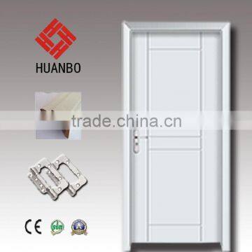 High quality mdf pvc coated panel wood pure white eco-friendly door for bedroom