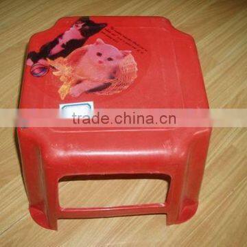 high quality good design low red plastic stool mould