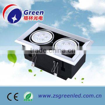 High quality hot sell aluminum cover 2*3w 2 head led grille light