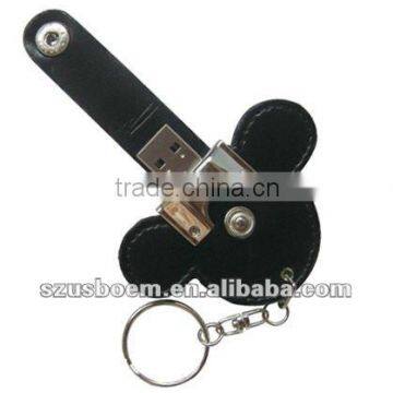 high quality leather flash disk full capacity