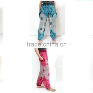 thai style jinie harem VTG RETRO yoga HIPPIE BOHO HAWAII POLKA DOT FLORAL PAISLEY Mandala MAXI PANTS