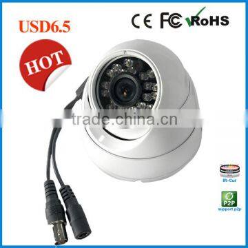 HOT SALE!Cheapest indoor Dome Security Camera Cmos 650Tvl DIS Analog cctv Camera