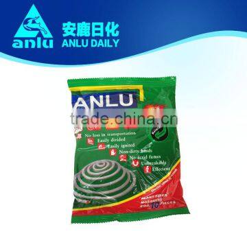 African Hot Sale Anlu powerful 140mm Plant Fiber Mosquito Coil