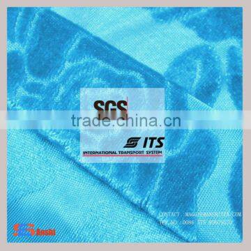 shaoxing polyester flocking velvet burnout fabric