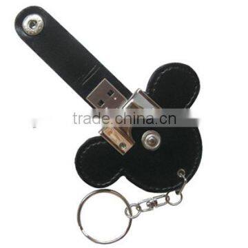 Elegant factory direct selling 500gb usb flash drive Brand Custom Leather Can be printed logo