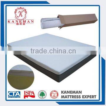 Roll up natural latex mattress memory foam mattress in a carton