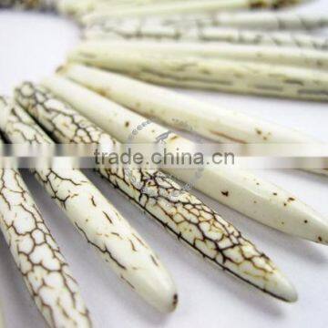 1string 15' 19-46MM White Ivory TURQUOISE Stone Loose Beads Strand 3020002