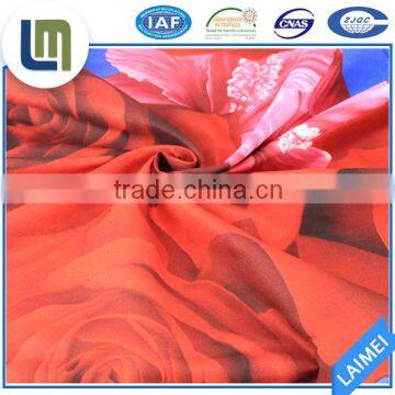 100% polyester rose printed twill fabric for sale