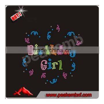 Hotfix Custom Motif Birthday Girl Clothing Rhinestone Transfes Iron on for Children