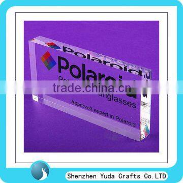 acrylic brand block perspex name plate block lucite logo blocks