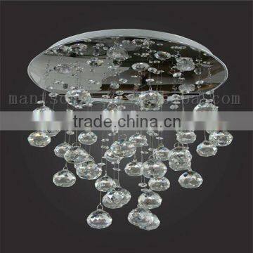 2015 light hot sale modern stainless steel plate G5.3 crystal ceiling lighting