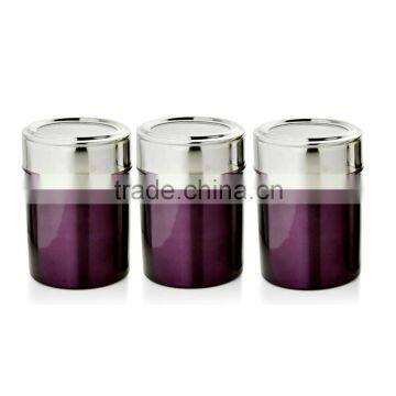 Stylish Colored Kitchen Storage Canister with Glass Lid