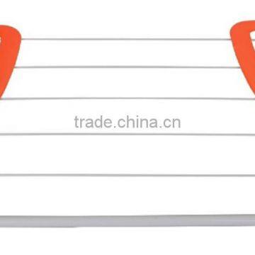 Metal Folding Clothes Rack In a Balcony Room Bathroom Towel Rack Clothes Hanger photo-3