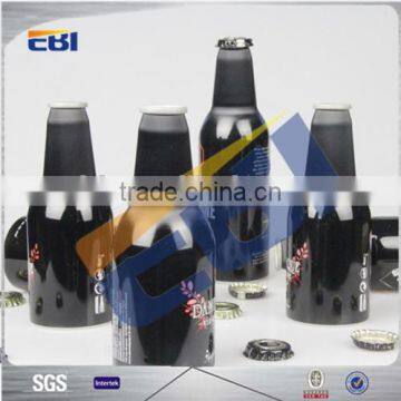 Empty aluminum 350ml beer bottle with offset printing