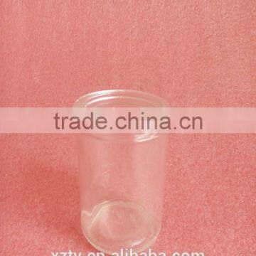 70ml round transparent white empty storage glass bottle with PE lids