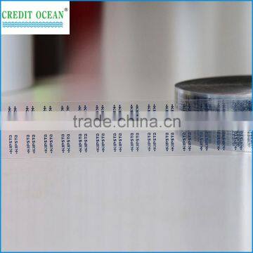 acetate cellulose shoes lace tipping film with design/letter printing