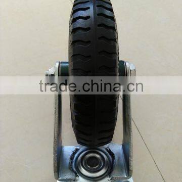 Heavy Duty Fixed Zinc Plate Foamed PU Caster Wheels photo-4