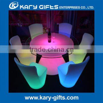 Wedding Led Banquet Table Round Lighted Restaurant Table Led Dining Table photo-2