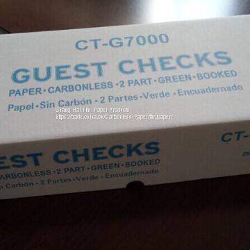 Green Color 2parts Carbonless Guest Check CT-G7000 photo-5