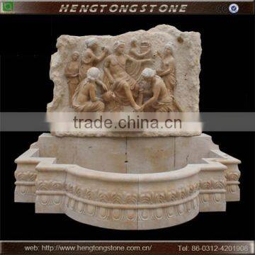 Classic Garden Stone Wall Water Fountain with Apollo