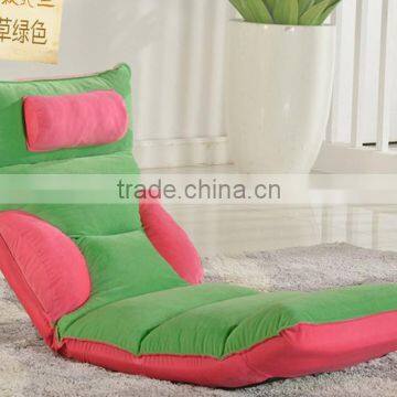 fashion suede fabric 5 grades single sofa chair, portable legless folding chair sofa, leisure modern floor sofa seating