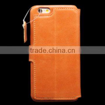 2017 Hot Sale Real Leather Mobile Phone Clamshell Holster For IPhone6 photo-2