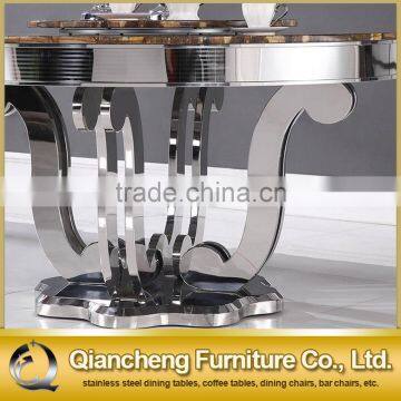 Foshan Stainless Steel Marble Round Dining Table 886# photo-4