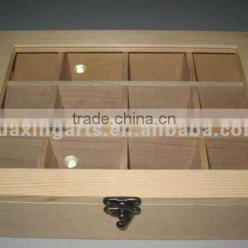 Unfinished Paulownia Wooden Tea Box photo-2