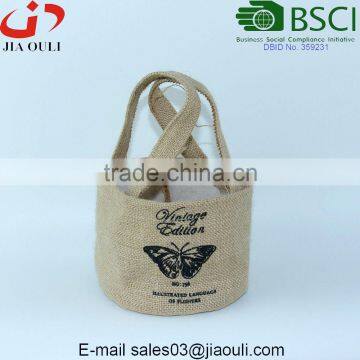 Screen printing Jute garden grow bag, planter bag