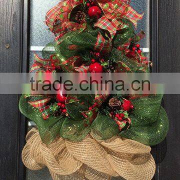 Deco Mesh Christmas Tree Wreath photo-2