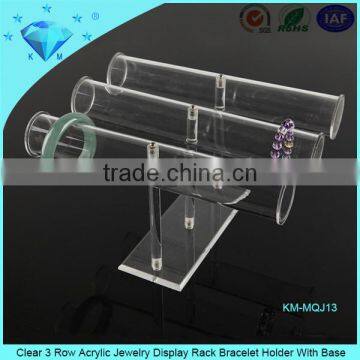 2 Tier Clear Acrylic T-Bar Bracelet Display Necklace Jewelry Displays Stands photo-3