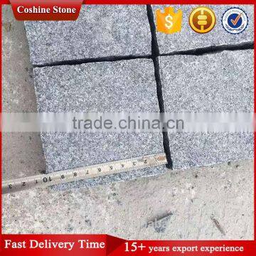 Six Natural Surface Finished Padang Dark Grey G654 Granite Cubestone photo-2