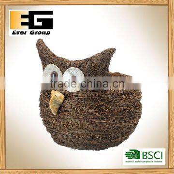 Natural Rattan Handmade Bird Shape For Garden Planting Planter photo-2