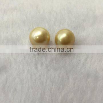 AAA 11-12mm Golden South Sea Loose Pearl Beads photo-2