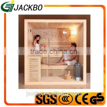 Popular dray steam sauna solid wood main material sauna room steam by sauna heater