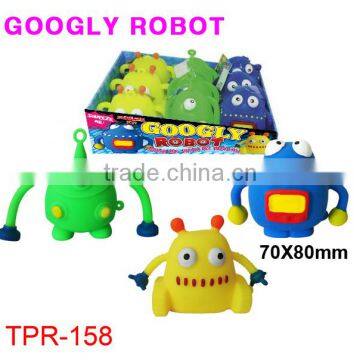 Novelty Soft Plastic Googly Robot Toys