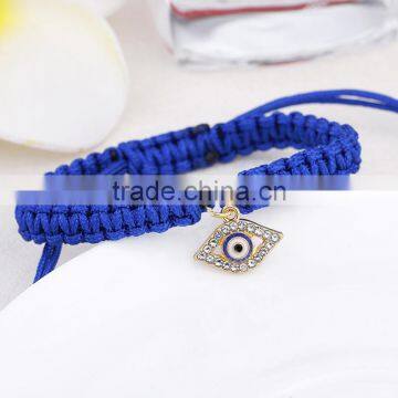 Rhinestone Evil Eye Charm Macrame Bracelet Personalized Frendship Bracelet for Promotion Gifts photo-2