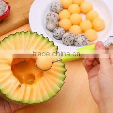 2 in 1 Dual Head Fruit Knife Dig Ball Scoop Spoon Carving Ice Cream Melon Baller photo-2