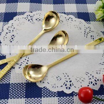 stainless steel gift gold spoon for food promotional