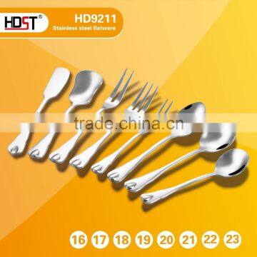 Best Selling 23pcs Water Drop Type Handle and Mirror Polish Stainless Silver Dinner Set photo-5