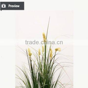Artificial Grass Synthetic Onion Grass With Cattails Spray Fake Grass in Pot photo-3