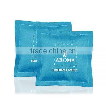 Wholesale hanging car air freshener fragrance sachet bags, satin scented aroma fragrance sachet