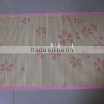 natural bamboo carpet with non-slip mat,pink