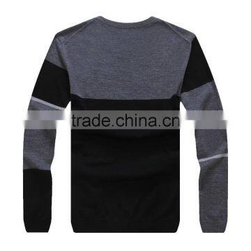 Men Latest Design Color Combination Wool Knit Sweater photo-2